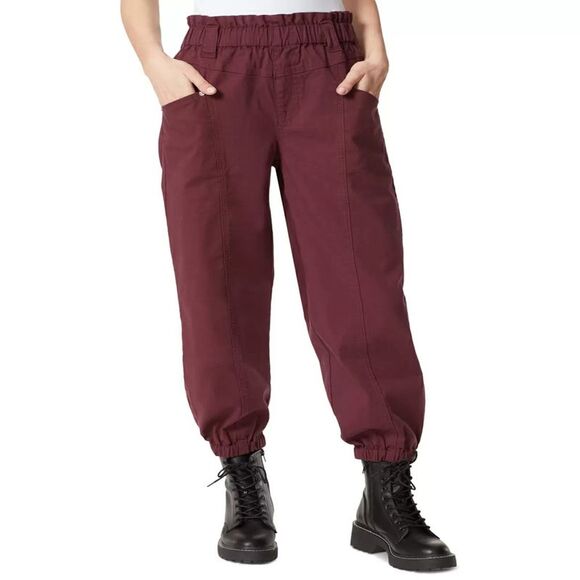 Frayed Paper Bag-gy Jogger Pants In Winetasting - 30 - Picture 2 of 3
